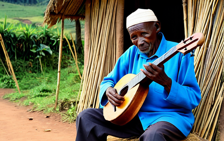 르완다의 전통 음악 공연 - Ingoma Drummers**

"A group of Rwandan Ingoma drummers performing outdoors, fully clothed in traditi...