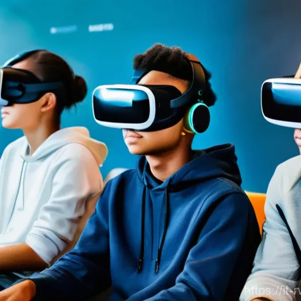 르완다의 인터넷 환경 - **Prompt 1: Future of Learning**
    A diverse group of cheerful teenagers, aged 15-17, are actively...