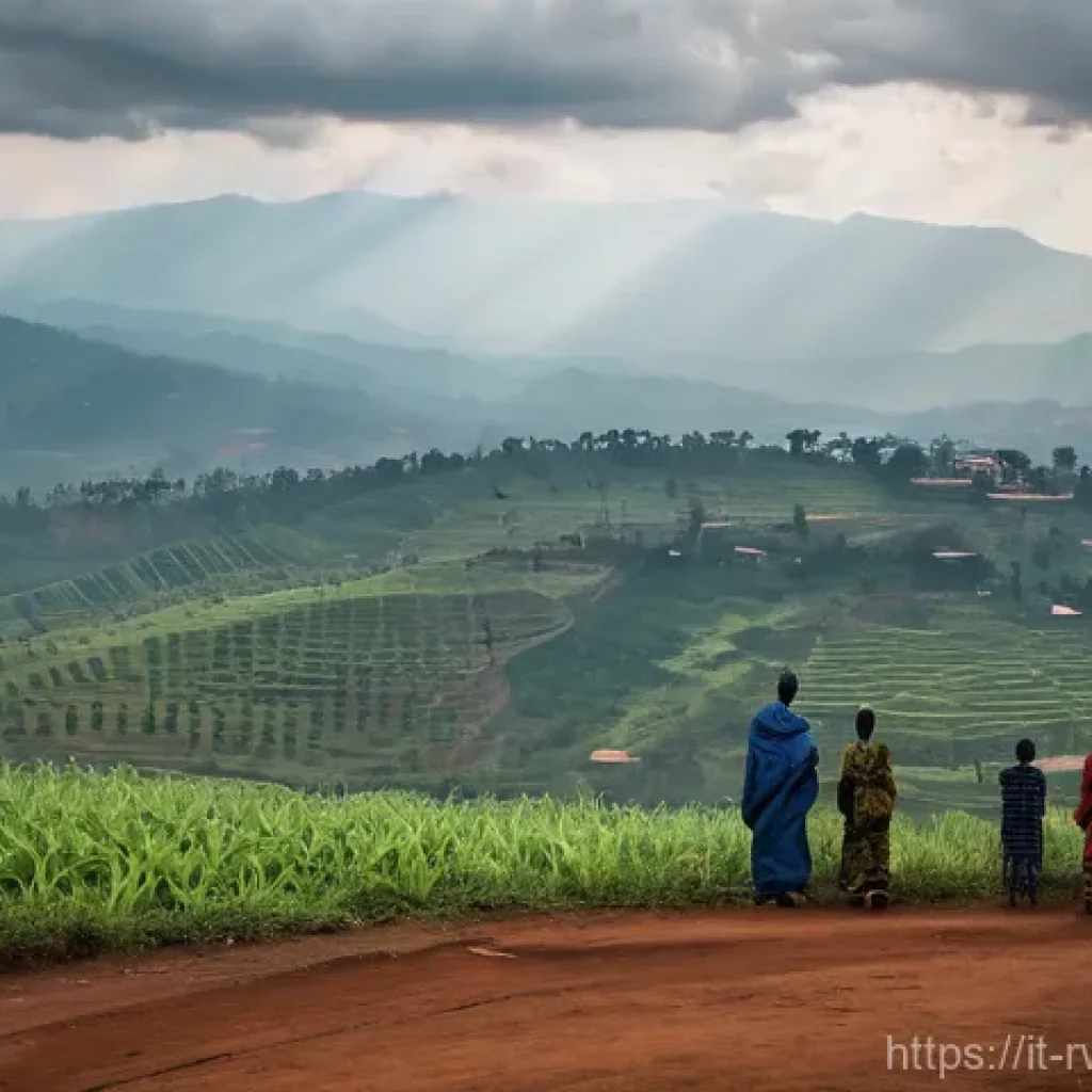 르완다와 프랑스의 관계 - **Prompt:** A solemn and reflective scene in Rwanda, depicting the enduring shadow of the 1994 genoc...