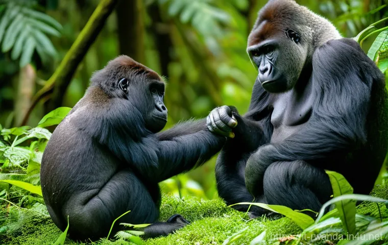 르완다와 우간다 비교 - **Prompt for Ugandan Wildlife & Diversity: "Uganda's Wild Symphony"**
    "A vibrant and diverse sce...