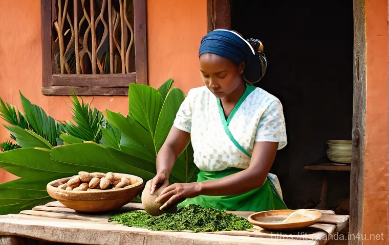 르완다 전통 음식의 종류 - **Prompt 1: A Rwandan Family Meal with Ubugali**
    "A heartwarming scene of a multi-generational R...