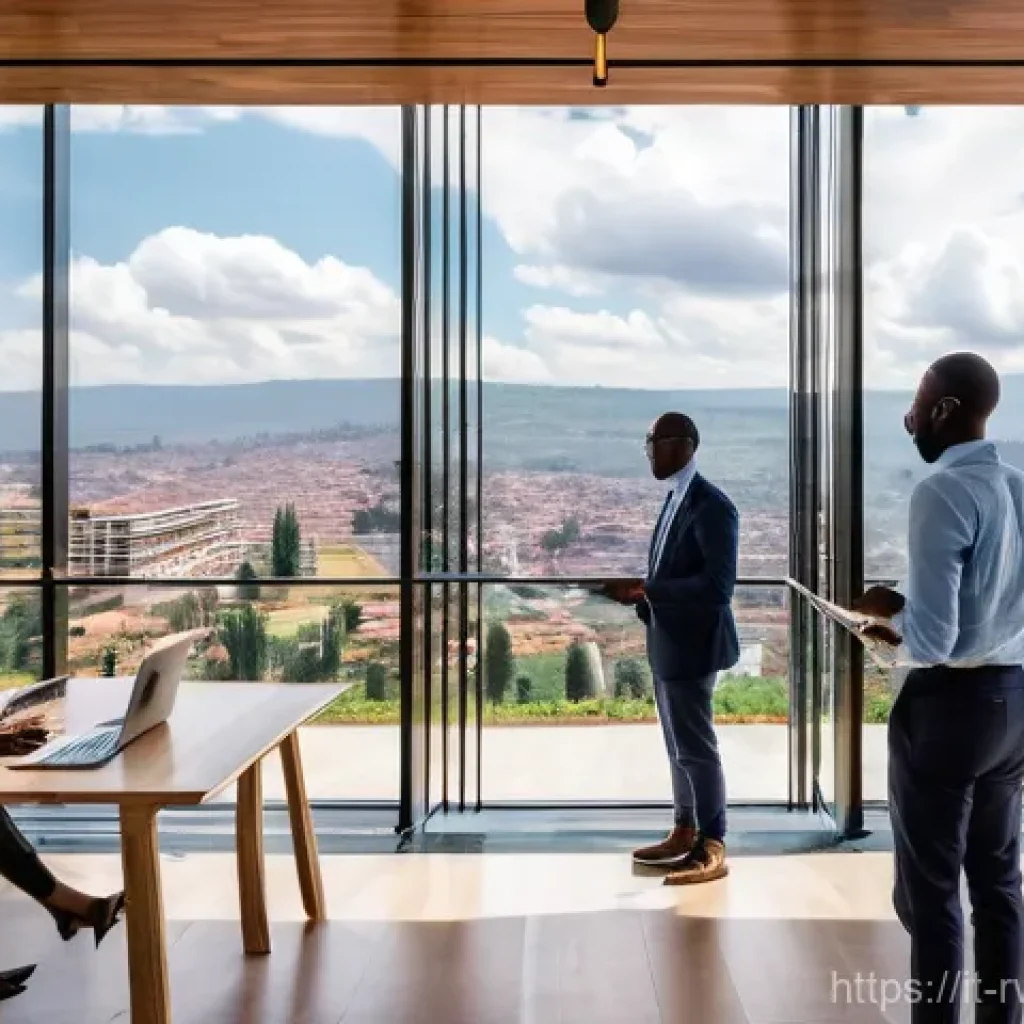 르완다의 국제 무역 현황 - **Prompt 1: Kigali Innovation Hub**
    "A vibrant, wide-angle shot of a modern, multi-story tech in...