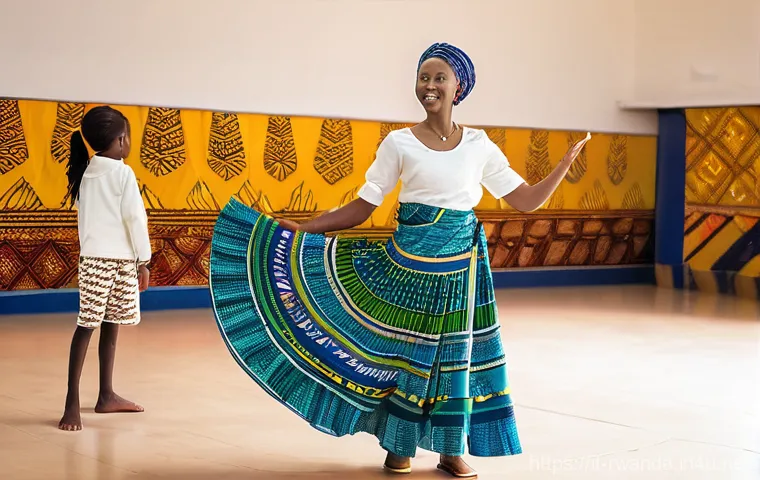 르완다 민속 춤의 미래 전망 - **Prompt: A Symphony of Rwandan Dance and Music**
    "A lively and harmonious tableau featuring a d...