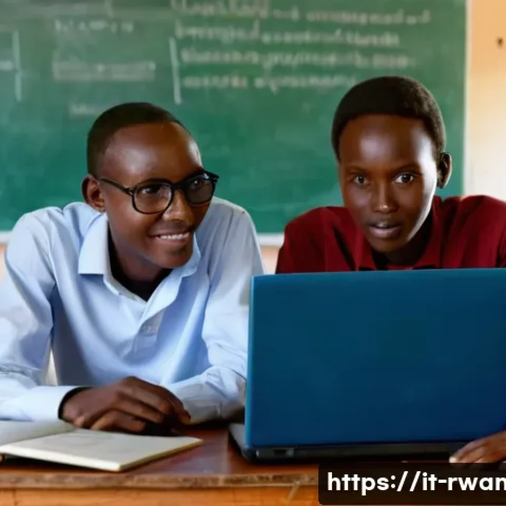르완다의 직업 교육 - **Prompt:** A group of young Rwandan adults are gathered around a table in a brightly lit classroom,...