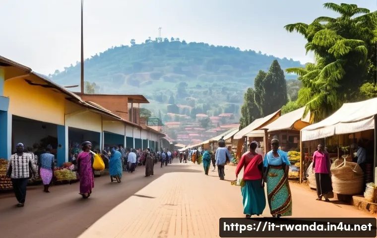 르완다의 환경 보호 정책 - **Prompt 1: Kigali, A Clean and Green African Capital**
    "A vibrant, bustling street scene in Kig...